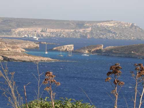 looking across from Gozo to Malta