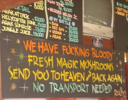 Breakfast menu on Gili-Trawangan, Indonesia