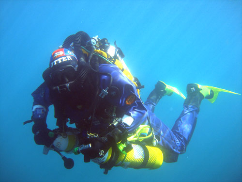 Pelagian DCCR dive...deco after 70m for 25mins in Chepstow