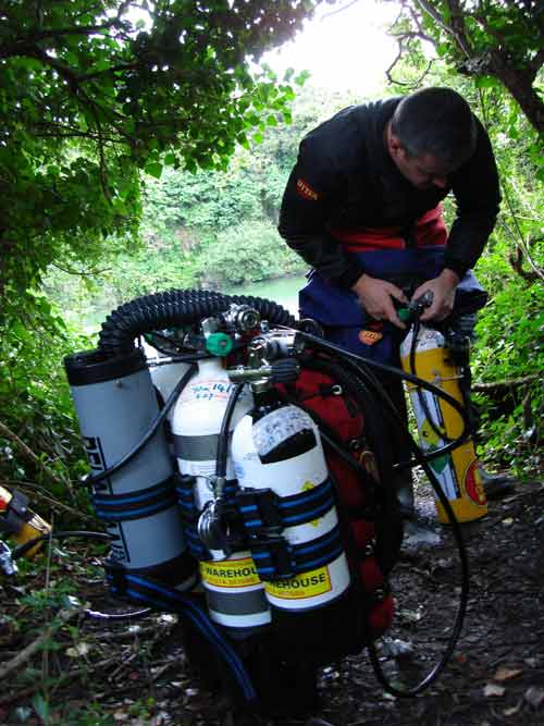 Me and Pelagian XR rig before 90m dive