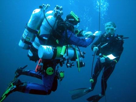 Deco after 313m dive with Hilde